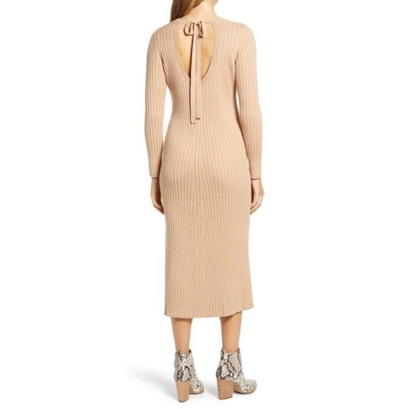 Wayf X BFF Hollie Sweater Dress Camel NWT - Picture 3 of 12